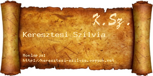 Keresztesi Szilvia névjegykártya