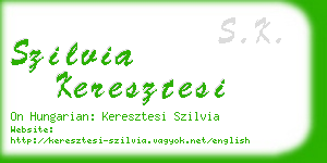 szilvia keresztesi business card